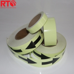 6-8hrs Arrow Printing Glow In The Dark Reflective Tape Manufacturers